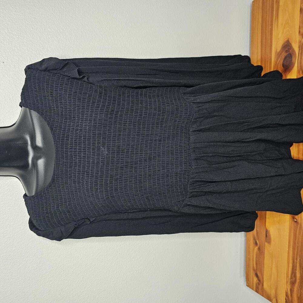 Peplum Crinkle Gauze Smocked Top Size 1